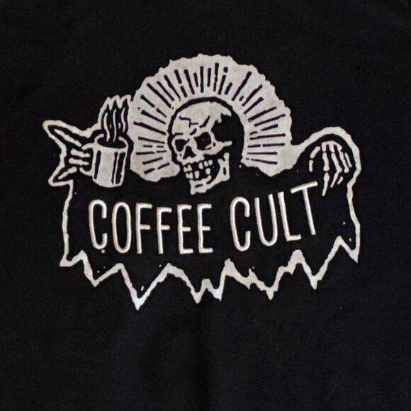 Pyknic Tops - Coffee Cult Black Graphic Hoodie Sweatshirt